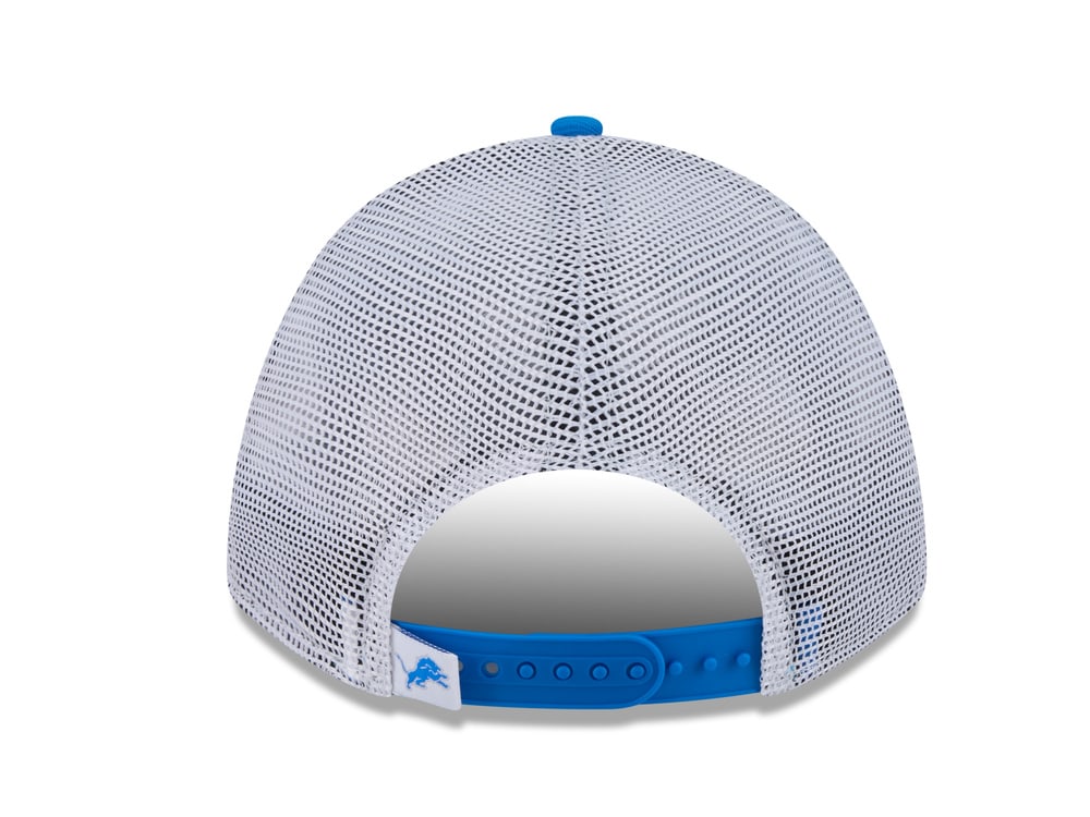 New Era Detroit Lions Official Team Color Edition 9Forty M Crown A Frame Trucker Snapback Gorra
