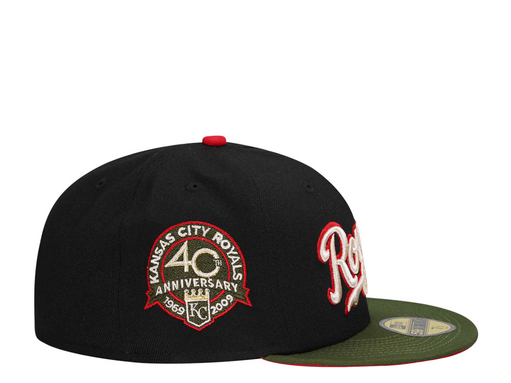 New Era Kansas City Royals 40th Anniversary Black Rifle Two Tone Prime Edition 59Fifty Fitted Gorra