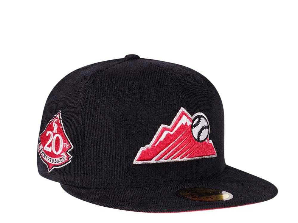 New Era Colorado Rockies 20th Anniversary Black Lava Cordroy Edition 59Fifty Fitted Gorra