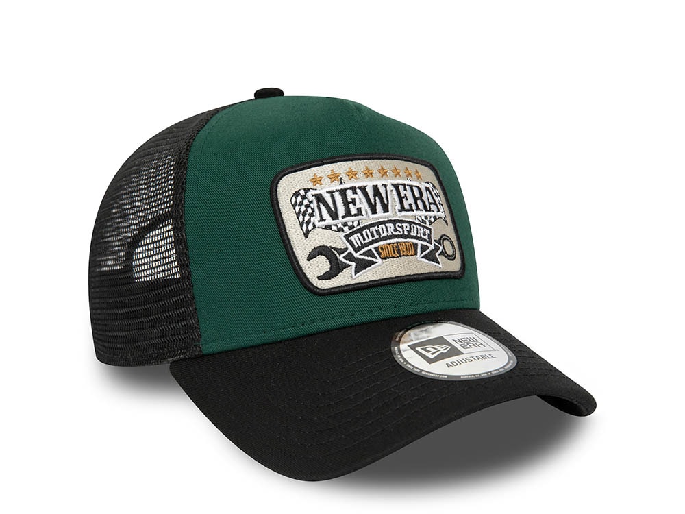 New Era Motorsport Patch A Frame Trucker Strapback Gorra