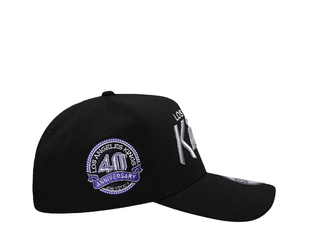 New Era Los Angeles Kings 40th Anniversary Black Silver Edition 9Forty A Frame Snapback Gorra