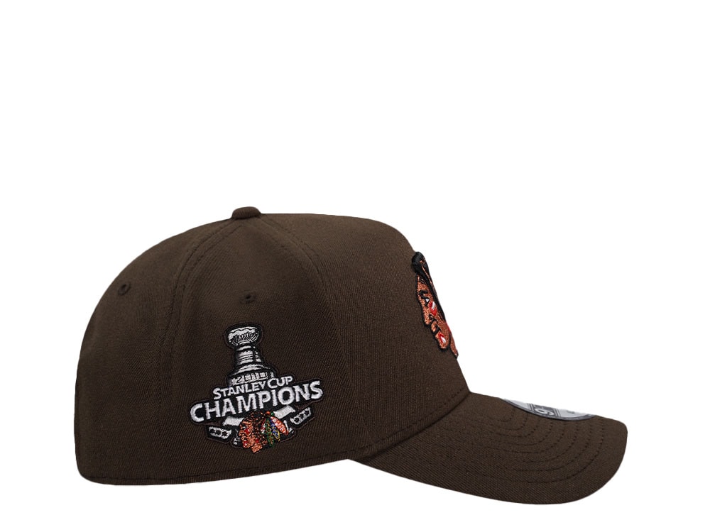 New Era Chicago Blackhawks Stanley Cup Champions 2010 Walnut Edition 9Forty A Frame Snapback Gorra