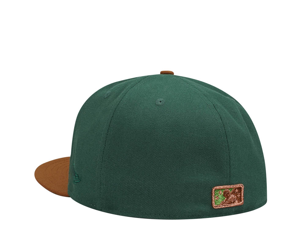 New Era Buffalo Bisons Green Copper Metallic Elite Two Tone Edition 59Fifty Fitted Gorra