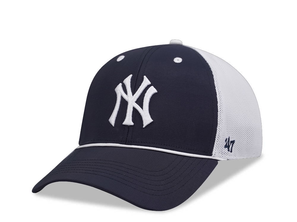 47Brand New York Yankees Navy Brrr Mesh Pop MVP Trucker Snapback Gorra