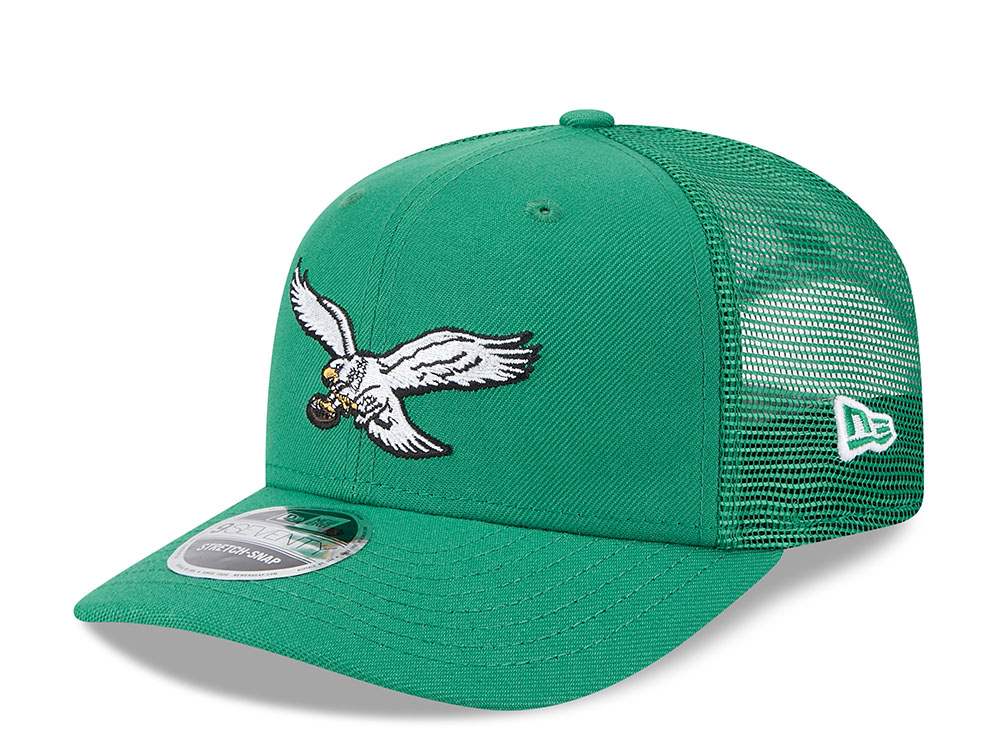 New Era Philadelphia Eagles Green Edition 9Seventy Trucker Snapback Gorra
