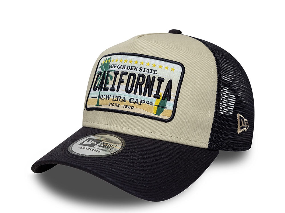 New Era California License Plate Stone Edition 9Forty A Frame Trucker Snapback Gorra