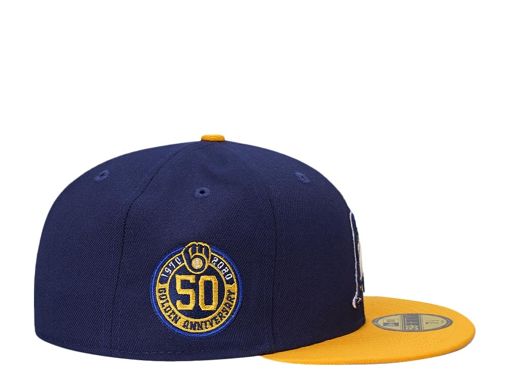 New Era Milwaukee Brewers 50th Anniversary Two Tone Classic Edition 59Fifty Fitted Gorra