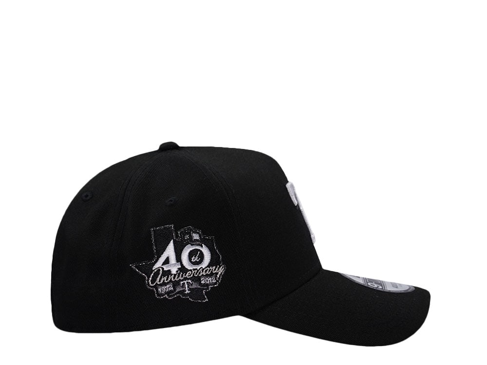 New Era Texas Rangers 40th Anniversary Black Prime Edition 9Forty A Frame Snapback Gorra