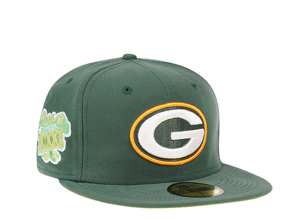 New Era Green Bay Packers Citruspop Patch Super Bowl XXXI 59fifty Fitted Gorra
