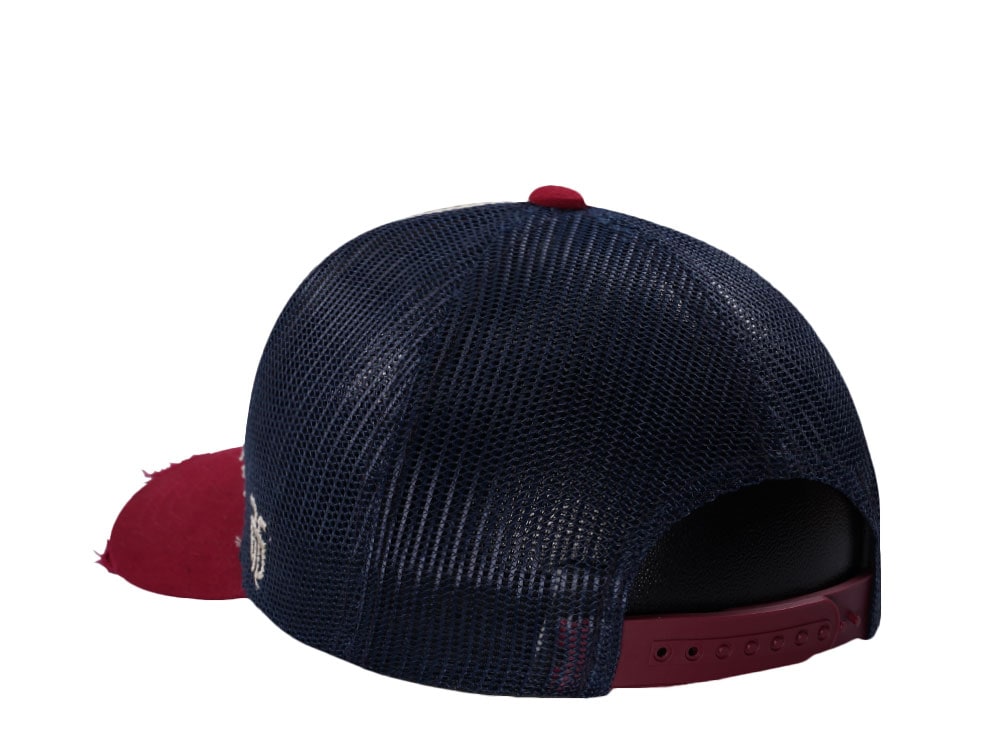 Parallel Union Oval Patch Stone Distressed Edition Trucker Snapback Gorra