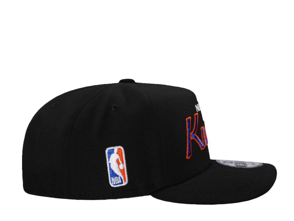 New Era New York Knicks Black Throwback Edition 9Fifty A Frame Snapback Gorra
