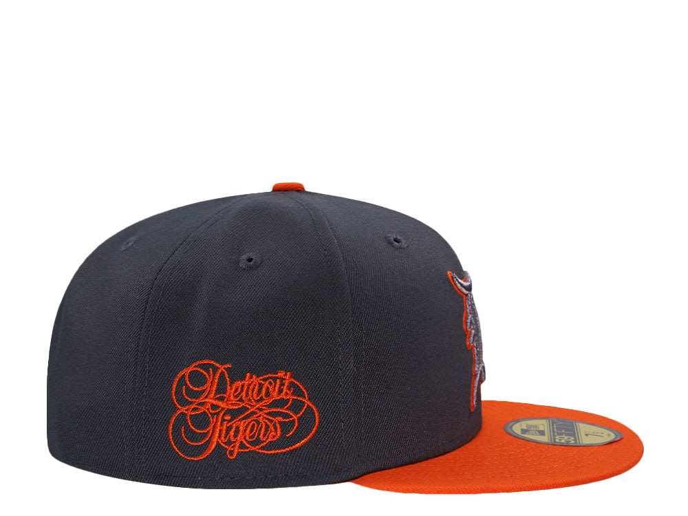 New Era Detroit Tigers Gray Two Tone Script Edition 59Fifty Fitted Gorra