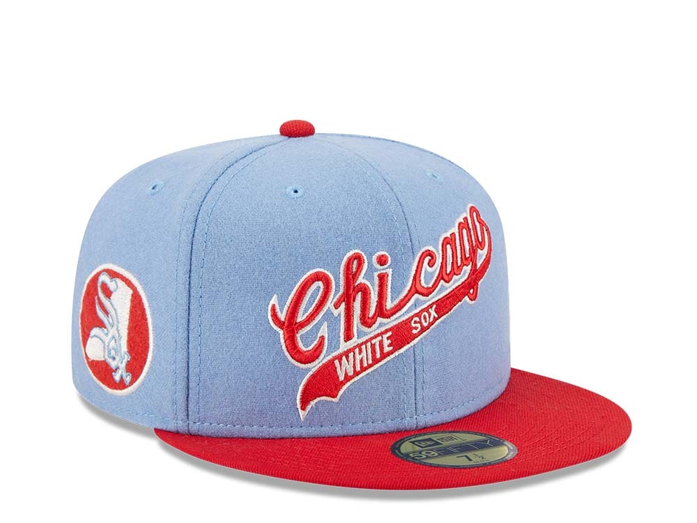 New Era Chicago White Sox Powder Blues Sky Throwback Two Tone Edition 59Fifty Fitted Gorra