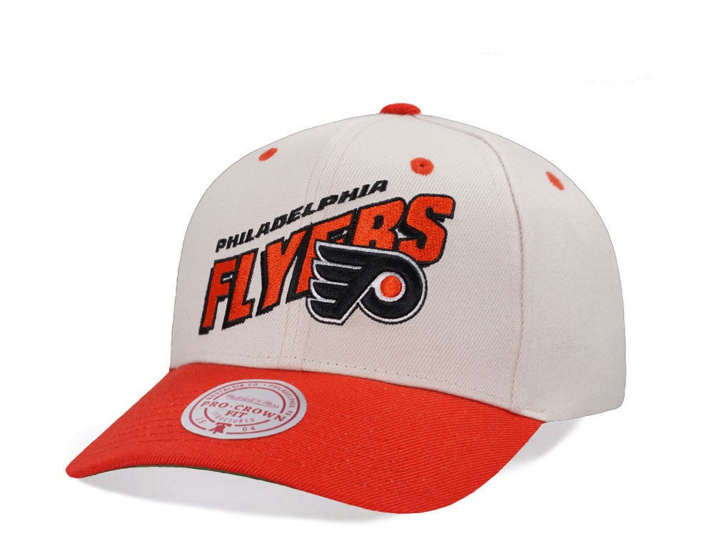 Mitchell & Ness Philadelphia Flyers Chrome Two Tone Pro Crown Fit Snapback Gorra