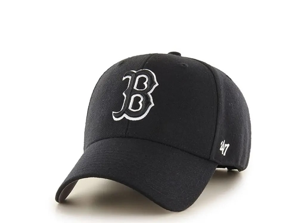 47brand Boston Red Sox Classic Logo Black & White Snapback Gorra