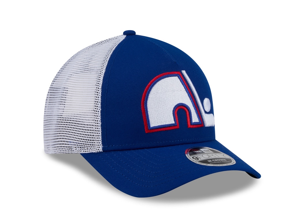 New Era Quebec Nordiques Official Team Color Edition 9Forty M Crown A Frame Trucker Snapback Gorra