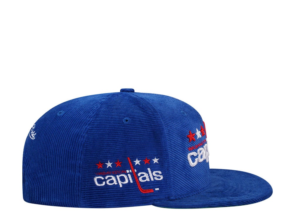 Mitchell & Ness Washington Capitals Blue Cord Vintage Snapback Gorra