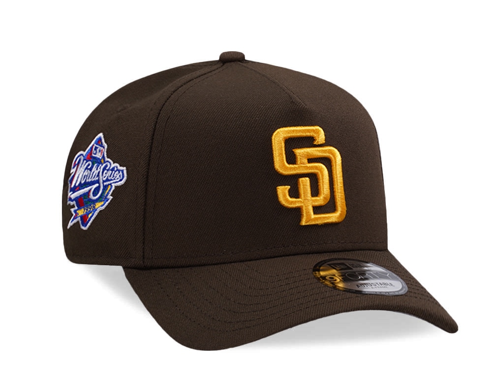 New Era San Diego Padres World Series 1998 Walnut Prime Edition 9Forty A Frame Snapback Gorra