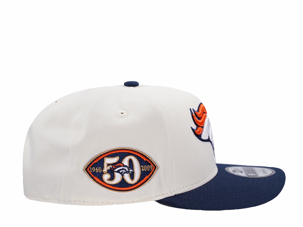 New Era Denver Broncos 50th Anniversary Chrome Two Tone Edition 9Fifty A Frame Snapback Gorra