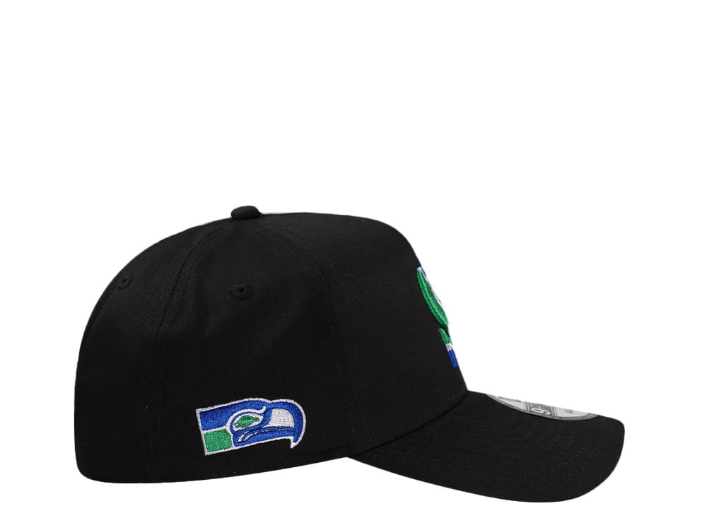 New Era Seattle Seahawks City Originals Black 9Forty A Frame Snapback Gorra