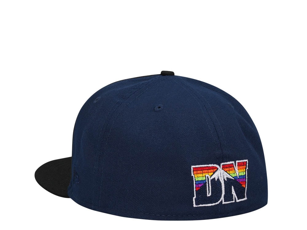 New Era Denver Nuggets Chrome Black Navy Two Tone Edition 59Fifty Fitted Gorra