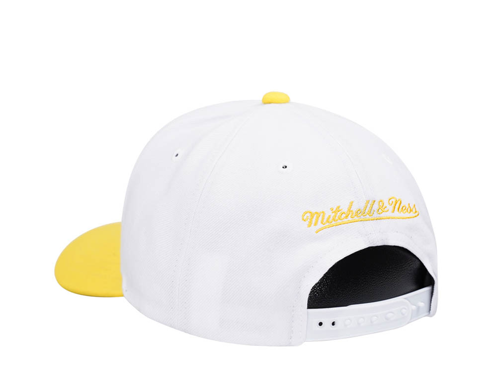 Mitchell & Ness Indiana Pacers Team Two Tone 2.0 Pro White Snapback Gorra