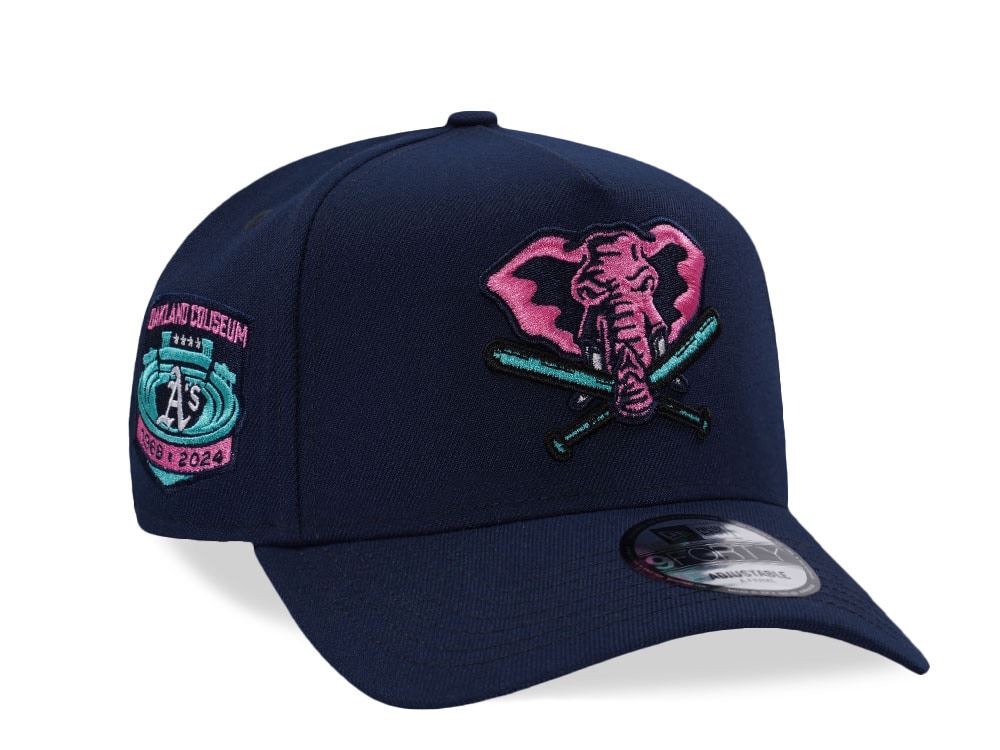New Era Oakland Athletics Coliseum Ocean Blue Prime Edition 9Forty A Frame Snapback Gorra