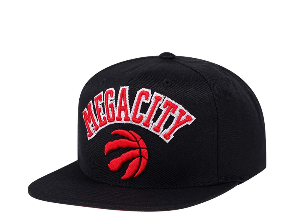 Mitchell & Ness Toronto Raptors Black Zig Zag Satin Undervisor Snapback Gorra
