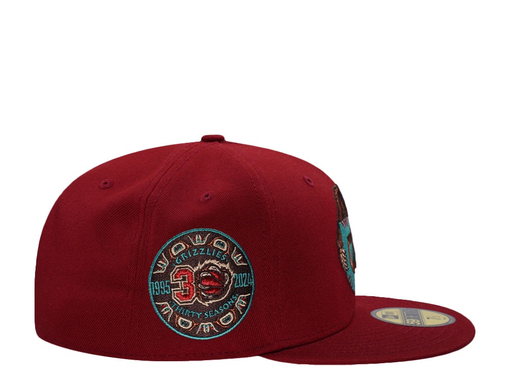 New Era Memphis Grizzlies 30th Anniversary Red Prime Edition 59Fifty Fitted Gorra