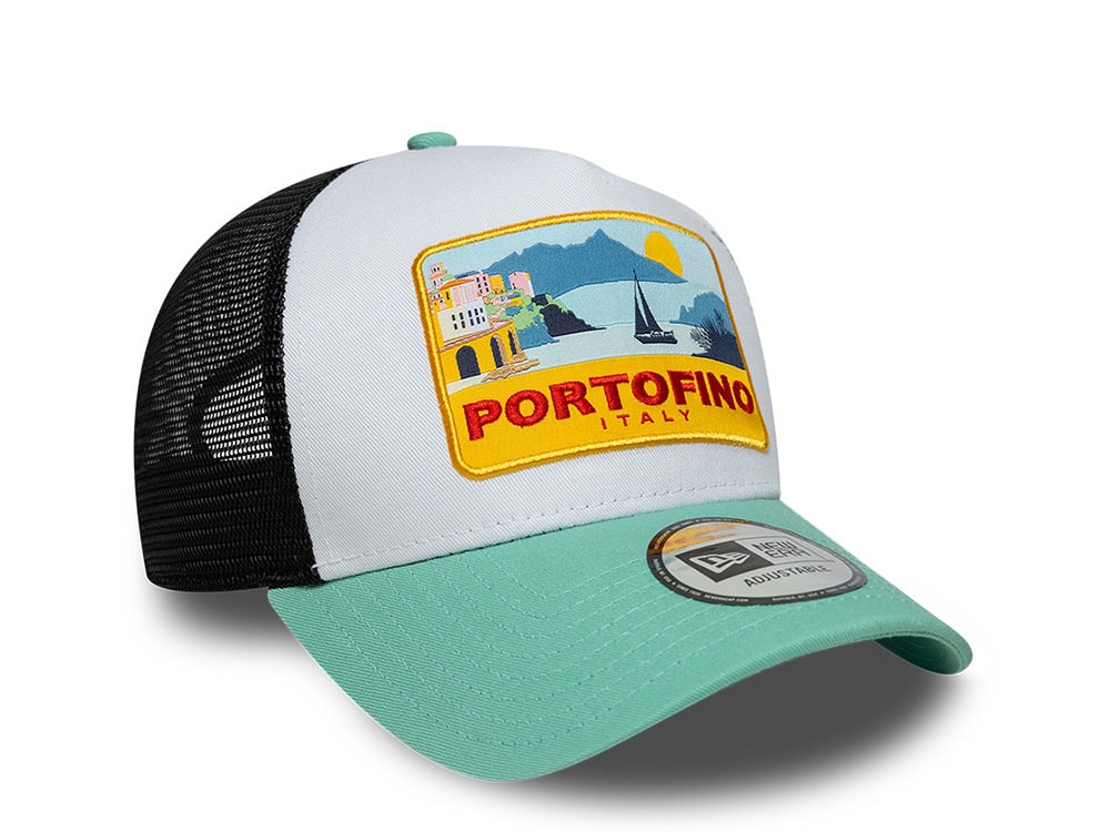 New Era Portofino Location Patch 9Forty A Frame Trucker Snapback Gorra