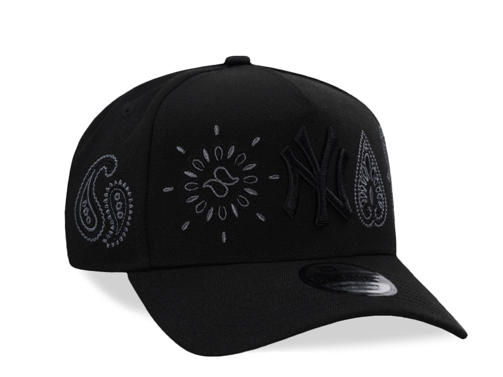 New Era New York Yankees Black Paisley Edition 9Forty A Frame Snapback Gorra