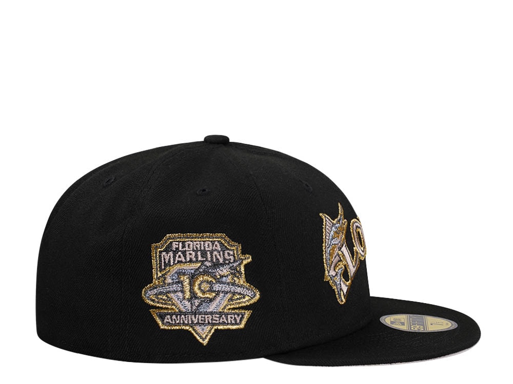 New Era Florida Marlins 10th Anniversary Creme Gold Edition 59Fifty Fitted Gorra
