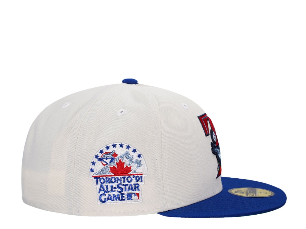 New Era Toronto Blue Jays All Star Game 1991 Chrome Metallic Throwback Two Tone Edition 59Fifty Fitted Gorra