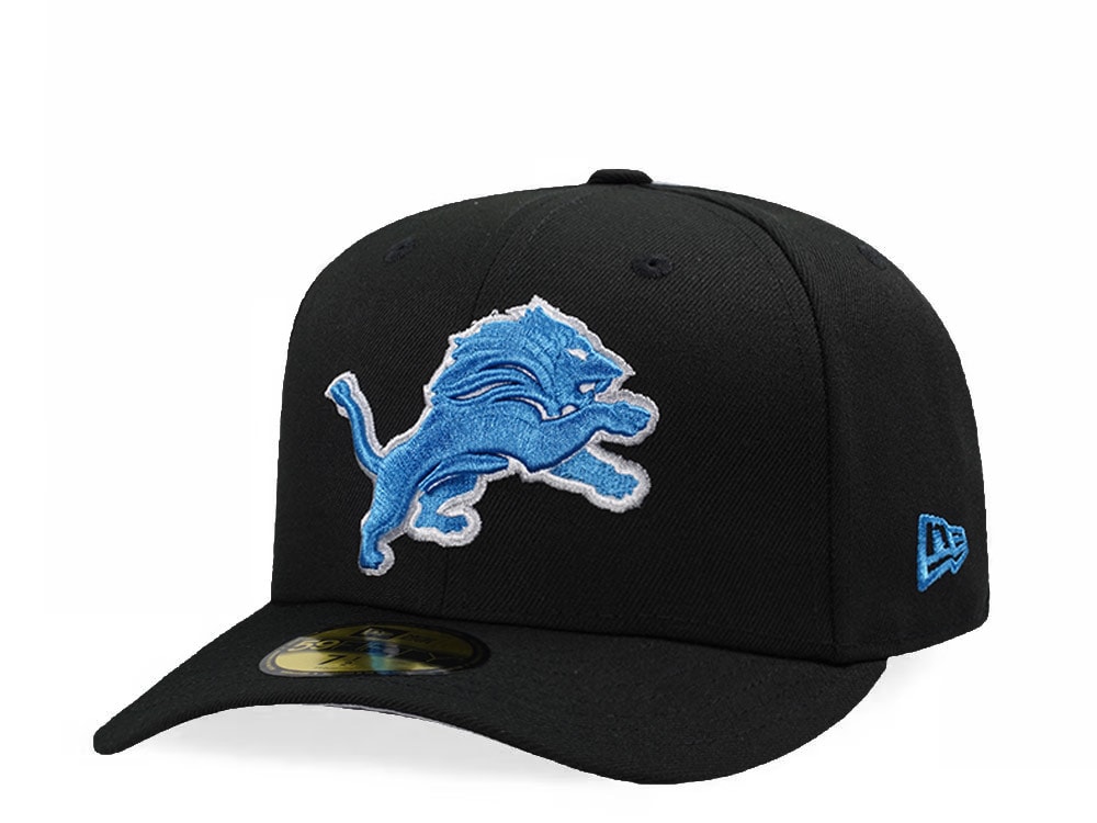 New Era Detroit Lions Black Classic Edition Pre Curved 59Fifty Fitted Gorra