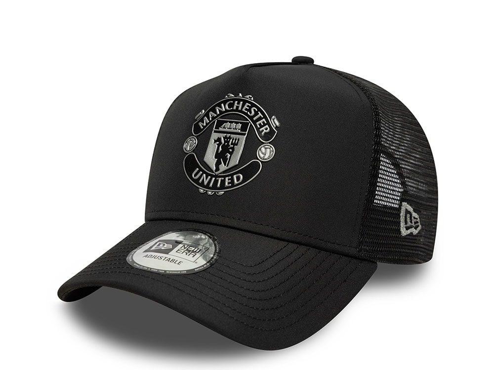 New Era Manchester United FC Reflective Black 9Forty A Frame Trucker Snapback Gorra