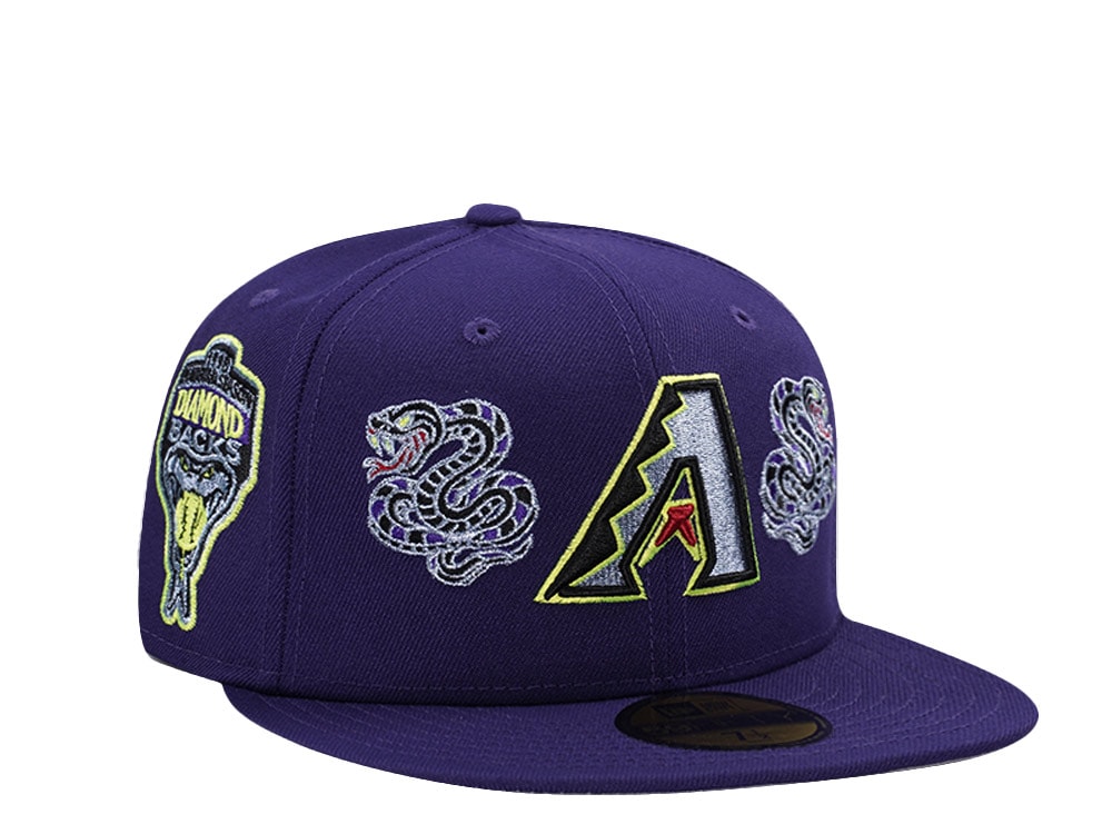 New Era Arizona Diamondbacks Inaugural Season 1998 Snake Purple Prime Edition 59Fifty Fitted Gorra