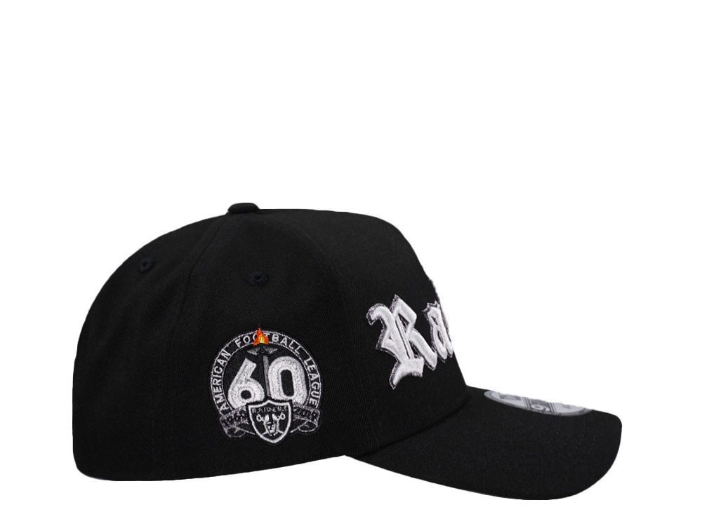 New Era Las Vegas Raiders 60th Anniversary Script Edition 9Forty A Frame Snapback Gorra