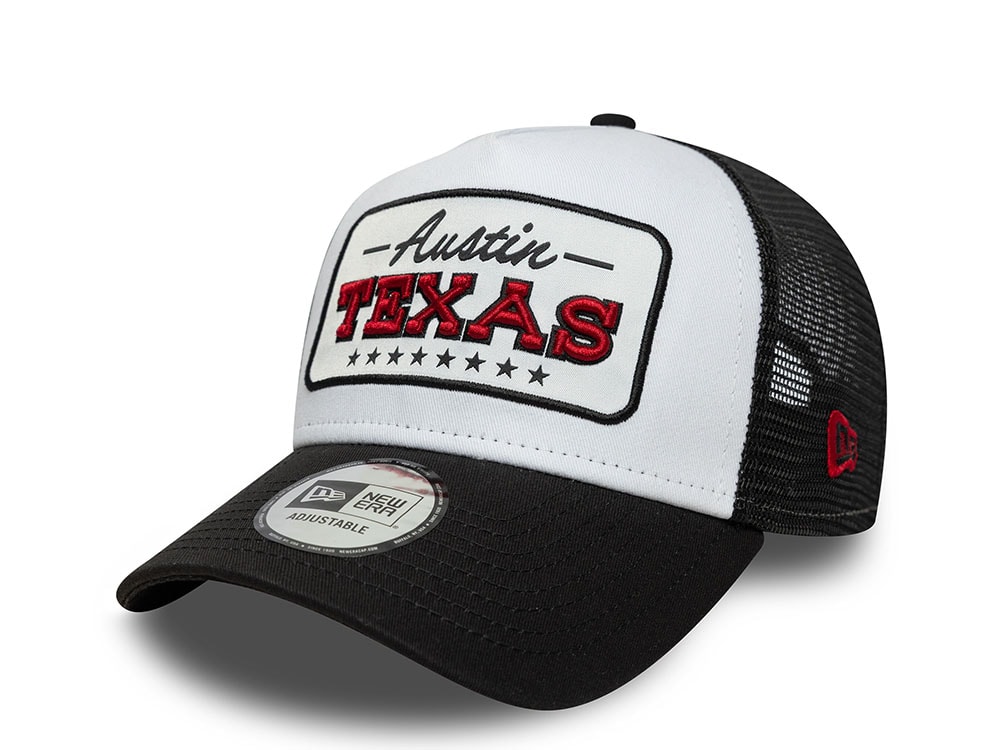 New Era Austin Texas Location Patch 9Forty A Frame Trucker Snapback Gorra