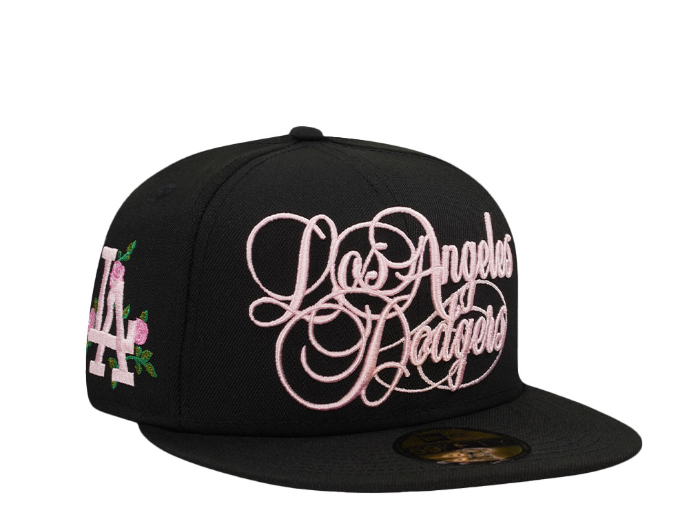 New Era Los Angeles Dodgers Script Black Pink Prime Edition 59Fifty Fitted Gorra