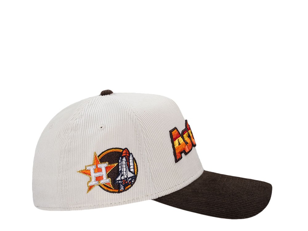 New Era Houston Astros Chrome Corduroy Prime Edition 9Forty A Frame Snapback Gorra