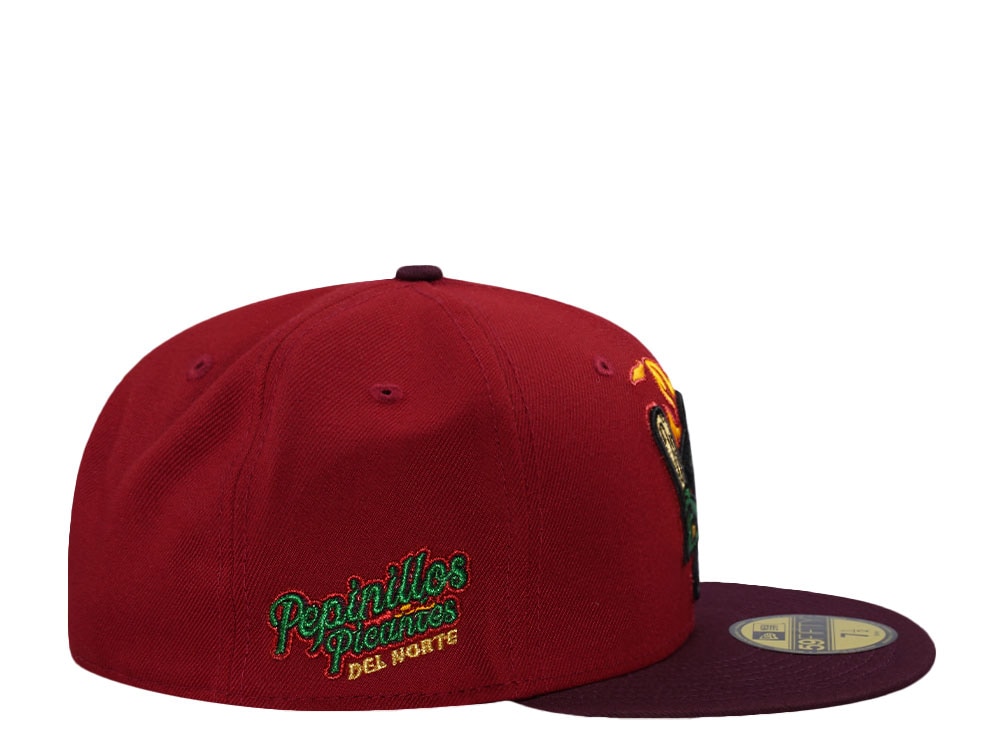 New Era Great Lakes Loons Pepinillos Picantes Red Two Tone Edition 59Fifty Fitted Gorra
