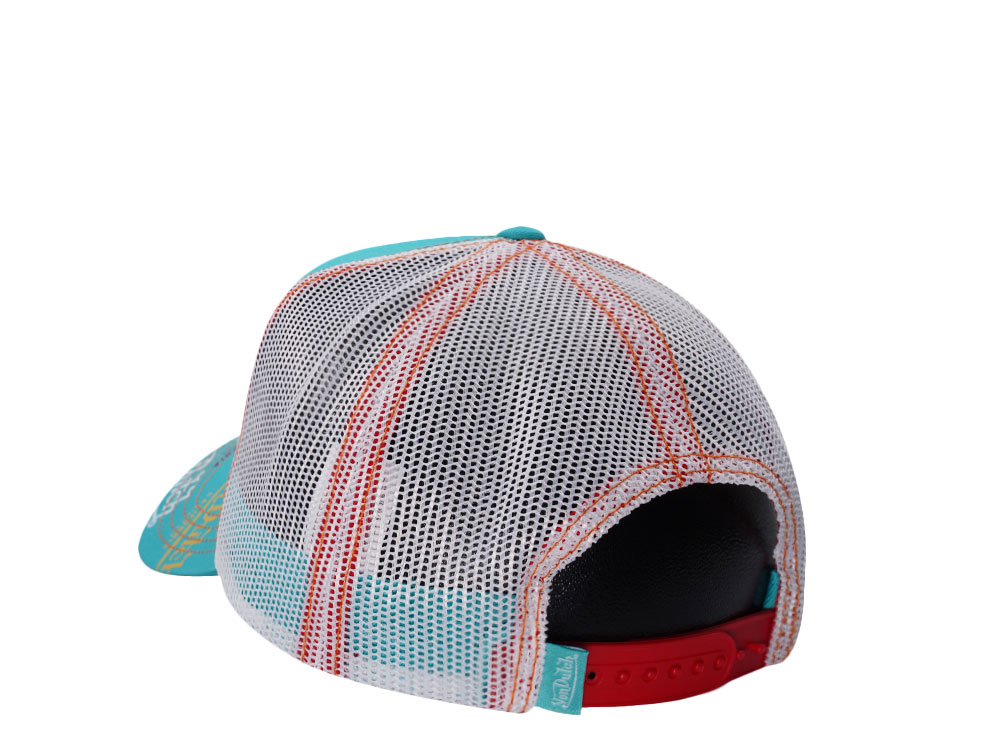 Von Dutch Oval Patch Teal Trucker Snapback Gorra