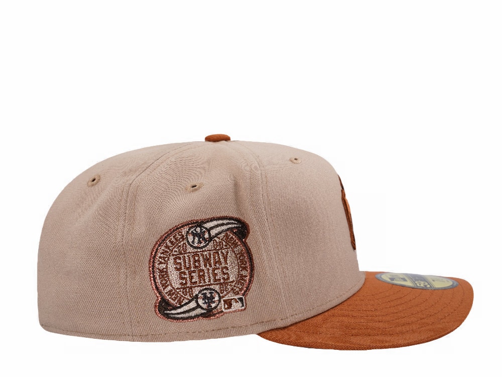 New Era New York Yankees Subway Series Pumpkin Spice Edition Pre Curved 59Fifty Fitted Gorra