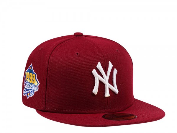 New Era New York Yankees World Series 1999 Smooth Red and Pink Edition 59Fifty Fitted Cap