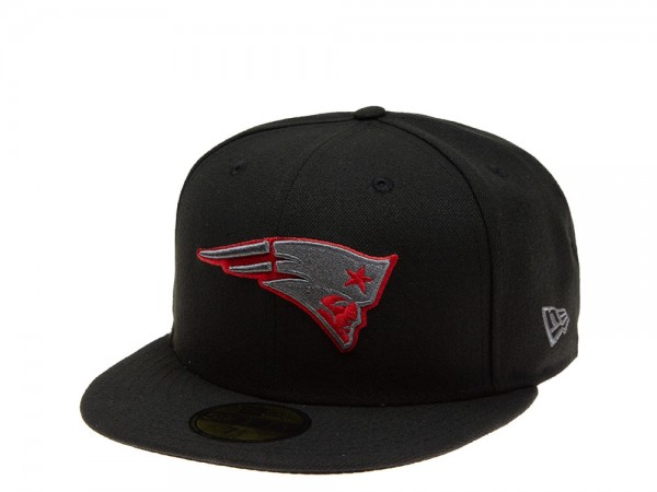 New Era New England Patriots Red Graphite 59Fifty Fitted Cap