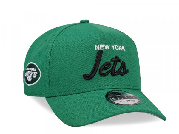 New Era New York Jets Script Green Edition 9Forty A Frame Snapback Cap