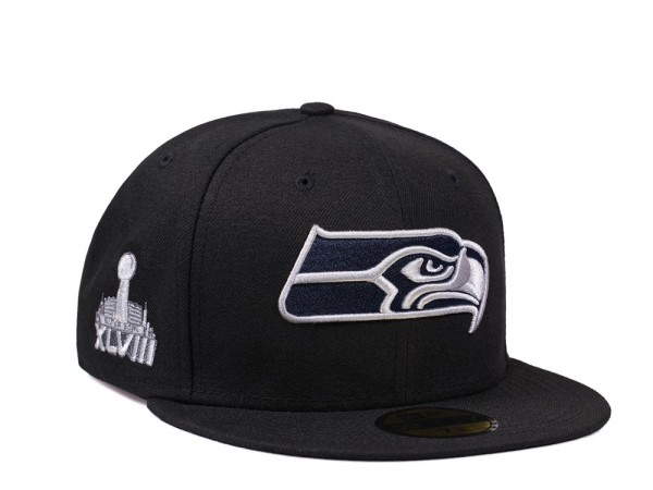 New Era Seattle Seahawks Super Bowl XLVIII Platinum Edition 59Fifty Fitted Cap