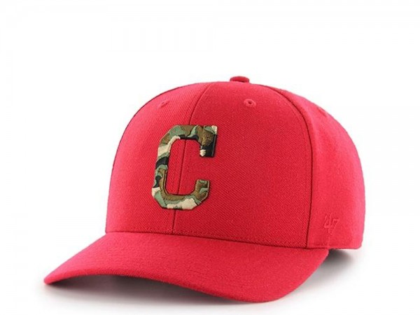 47Brand Cleveland Indians Camo Logo MVP DP Strapback Cap