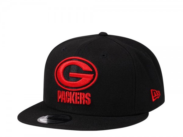 New Era Green Bay Packers Black and Red Edition 9Fifty Snapback Cap