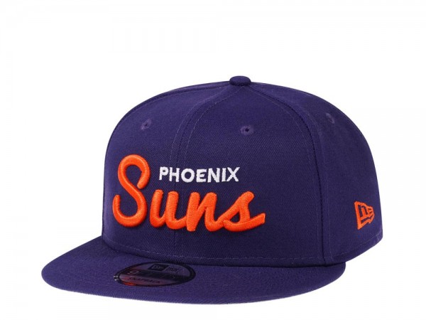 New Era Phoenix Suns Script Purple Edition 9Fifty Snapback Cap